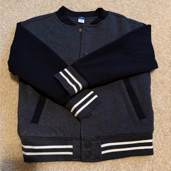 Old Navy Charcoal and Black Snap Jacket - Picture 1 of 6